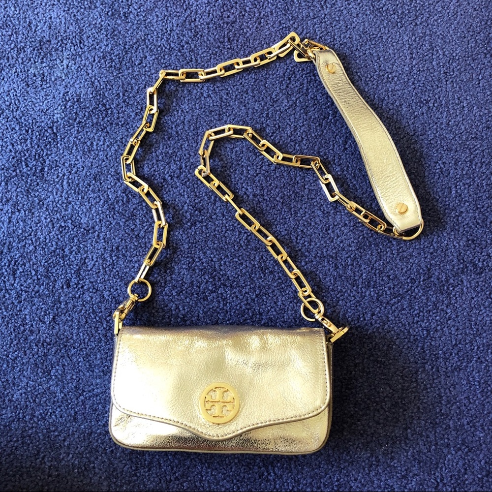 Gold Tory Burch bag